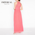 Halter Neck Summer Women Long Evening Porm Maxi Long Women Lace Dress